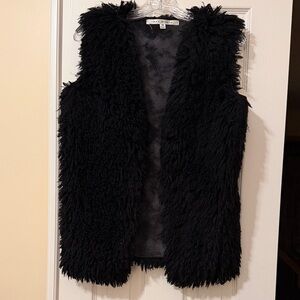 Max Studio Black Textured Vest